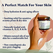 Load image into Gallery viewer, Tallow Skin Cream, Organic Grass-Fed & Finished - Handmade in Small Batches with Essential Oil Blends, Beef Tallow Moisturizer Balm for Body & Hands, Aurora Scent, 2oz / 60ml