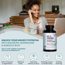 Load image into Gallery viewer, SEA MOSS + SMART SHROOMS CAPSULES | Brain and body functional support