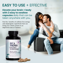 Load image into Gallery viewer, SEA MOSS + SMART SHROOMS CAPSULES | Brain and body functional support