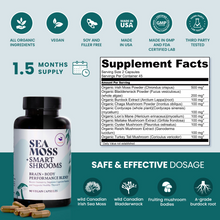 Load image into Gallery viewer, SEA MOSS + SMART SHROOMS CAPSULES | Brain and body functional support