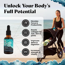 Load image into Gallery viewer, Pure Himalayan Shilajit &amp; Irish Sea Moss Liquid Drops, 85+ Trace Minerals, 60% Fulvic Acid in Great Tasting Mocha Flavor. High Grade Healing Boosts Vitality, Productivity &amp; Collagen
