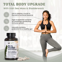 Load image into Gallery viewer, HAPPY FOX Irish Sea Moss Capsules with Burdock Root &amp; Bladderwrack - Alternative to Seamoss Gummies or Powder, 90 Vegan Capsules, Made in USA
