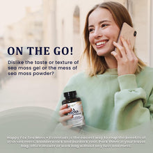 Load image into Gallery viewer, HAPPY FOX Irish Sea Moss Capsules with Burdock Root &amp; Bladderwrack - Alternative to Seamoss Gummies or Powder, 90 Vegan Capsules, Made in USA
