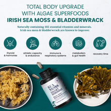 Load image into Gallery viewer, HAPPY FOX Irish Sea Moss Capsules &amp; Mushroom Complex - Organic Seamoss with Adaptogens for Brain Health, 1500mg, 90 Vegan Capsules, Organic Mushroom Supplement
